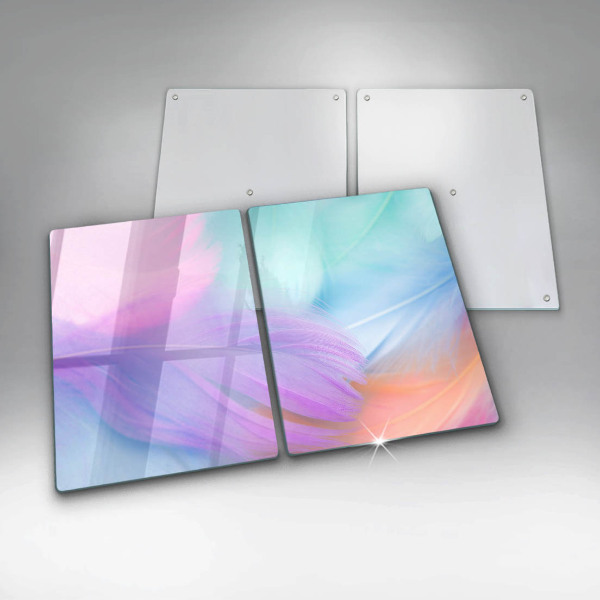 Tampa de parede do fogão a gás Penas em tons pastel