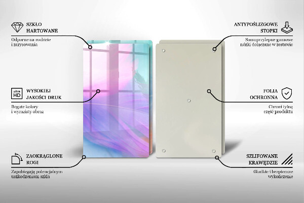 Tampa de parede do fogão a gás Penas em tons pastel