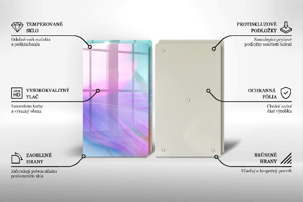 Tampa de parede do fogão a gás Penas em tons pastel