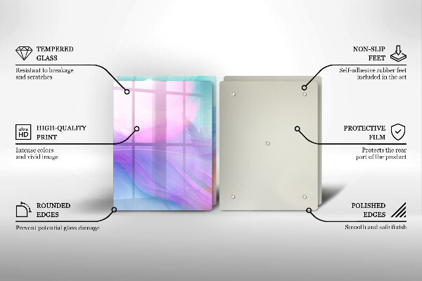 Tampa de parede do fogão a gás Penas em tons pastel