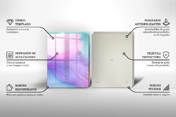 Tampa de parede do fogão a gás Penas em tons pastel