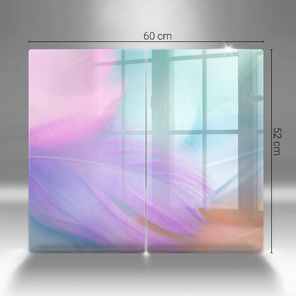 Tampa de parede do fogão a gás Penas em tons pastel