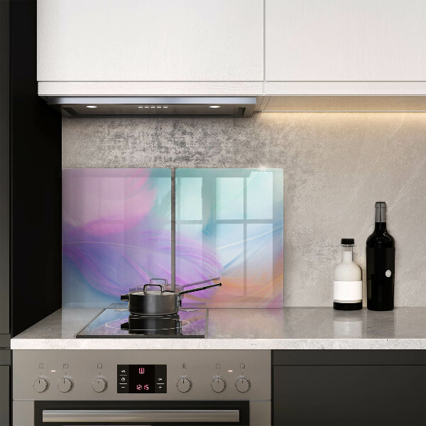 Tampa de parede do fogão a gás Penas em tons pastel