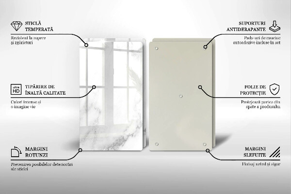 Tampa de parede do fogão a gás Mármore moderno
