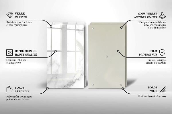 Tampa de parede do fogão a gás Mármore moderno
