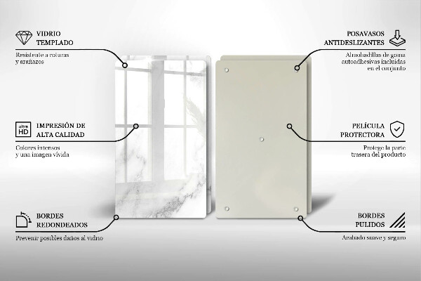 Tampa de parede do fogão a gás Mármore moderno