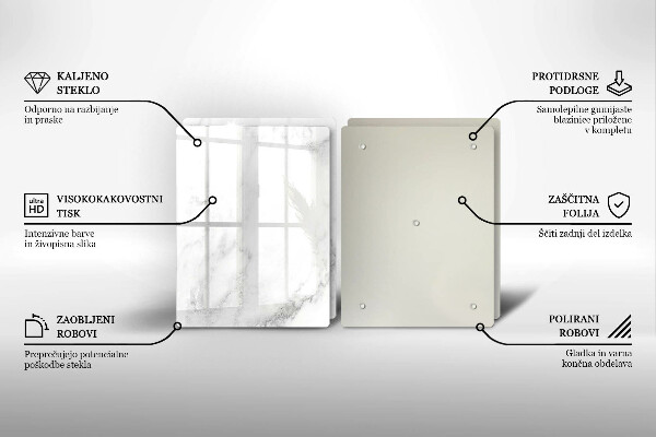 Tampa de parede do fogão a gás Mármore moderno
