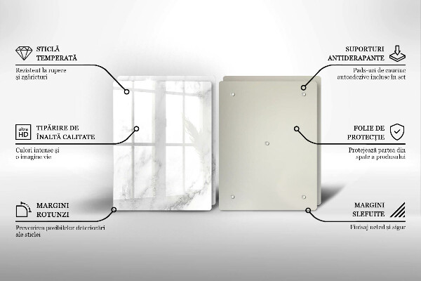 Tampa de parede do fogão a gás Mármore moderno