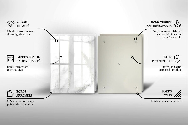 Tampa de parede do fogão a gás Mármore moderno