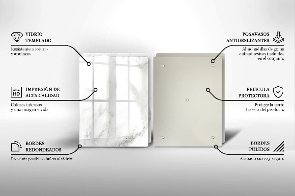 Tampa de parede do fogão a gás Mármore moderno