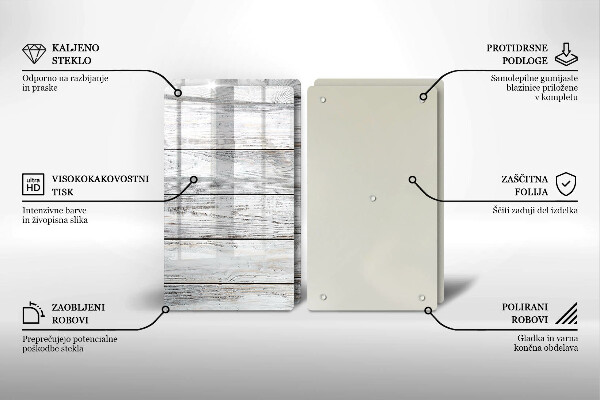 Tampa de parede do fogão a gás Tábuas de madeira claras