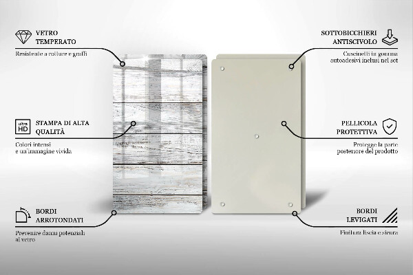 Tampa de parede do fogão a gás Tábuas de madeira claras