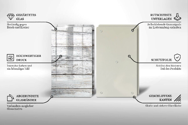 Tampa de parede do fogão a gás Tábuas de madeira claras