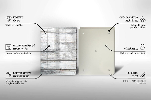 Tampa de parede do fogão a gás Tábuas de madeira claras