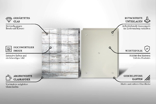 Tampa de parede do fogão a gás Tábuas de madeira claras