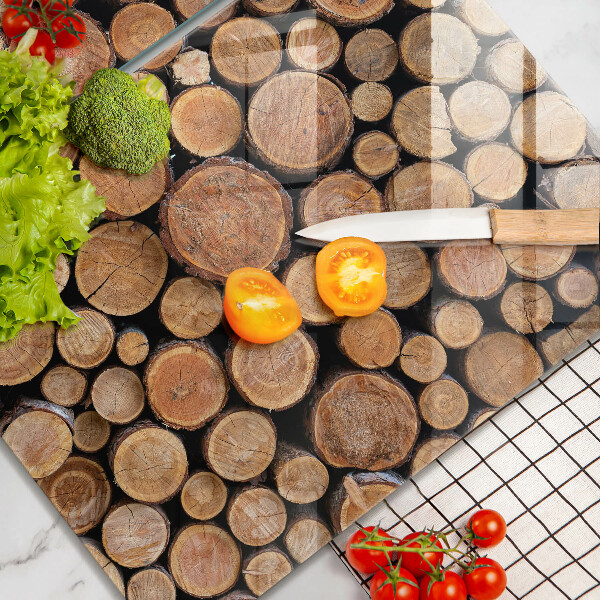 Tampa de parede do fogão a gás Troncos de árvores