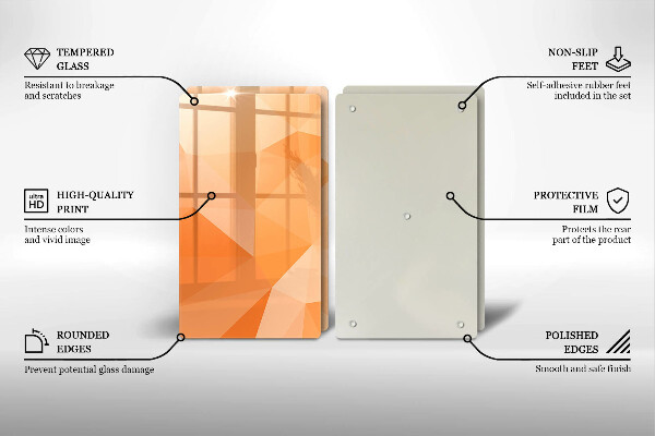Tampa de parede do fogão a gás Fundo geométrico