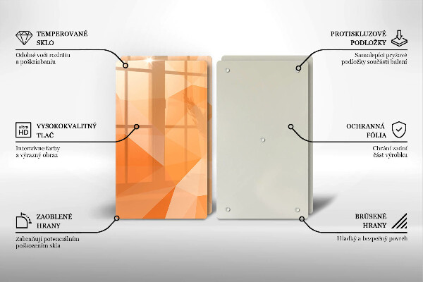 Tampa de parede do fogão a gás Fundo geométrico