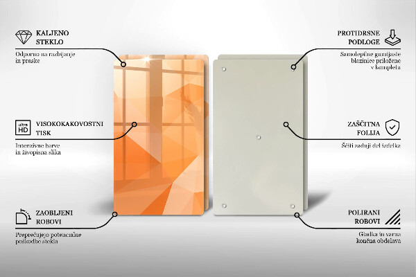 Tampa de parede do fogão a gás Fundo geométrico