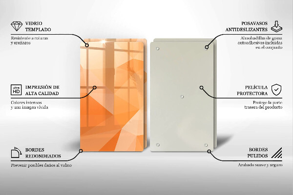 Tampa de parede do fogão a gás Fundo geométrico