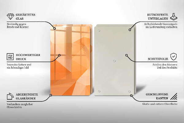 Tampa de parede do fogão a gás Fundo geométrico