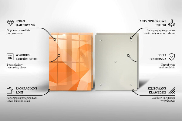 Tampa de parede do fogão a gás Fundo geométrico