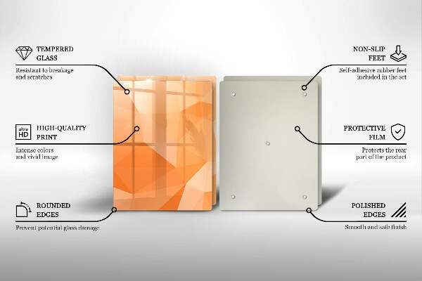 Tampa de parede do fogão a gás Fundo geométrico