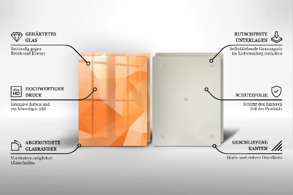 Tampa de parede do fogão a gás Fundo geométrico