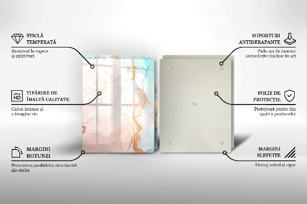 Tampa de parede do fogão a gás Abstração em mármore