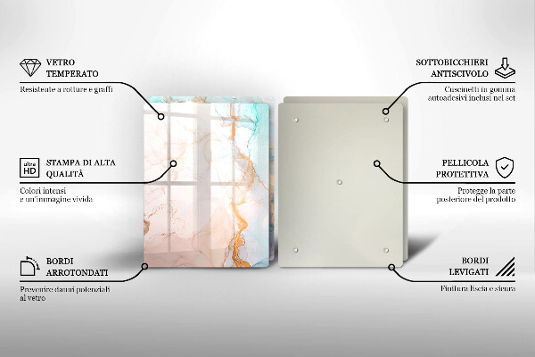Tampa de parede do fogão a gás Abstração em mármore