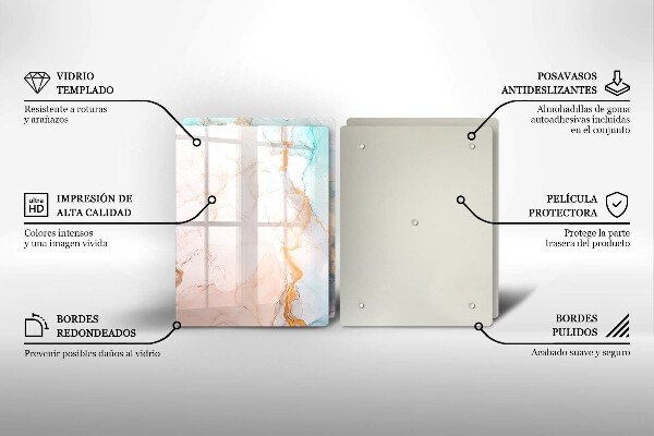 Tampa de parede do fogão a gás Abstração em mármore