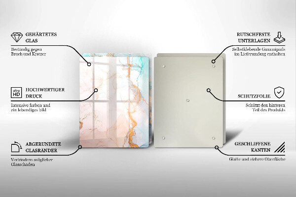 Tampa de parede do fogão a gás Abstração em mármore