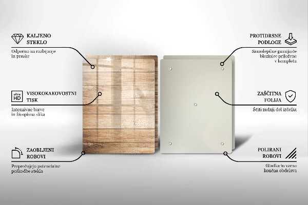 Tampa de parede do fogão a gás Tábuas de madeira