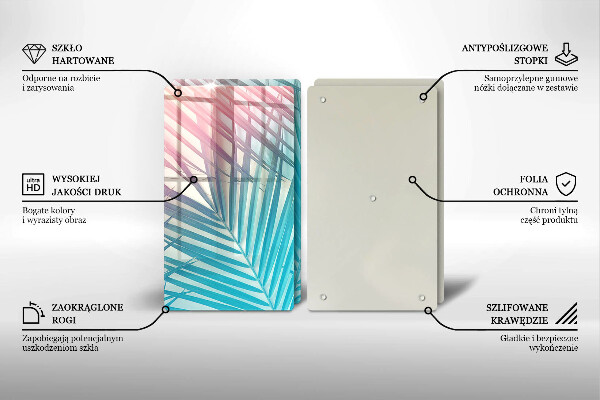 Tampa de parede do fogão a gás Folhas em tons pastel