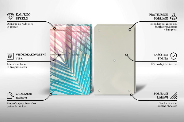 Tampa de parede do fogão a gás Folhas em tons pastel