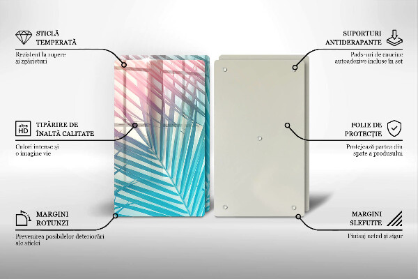 Tampa de parede do fogão a gás Folhas em tons pastel