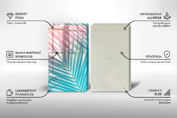 Tampa de parede do fogão a gás Folhas em tons pastel