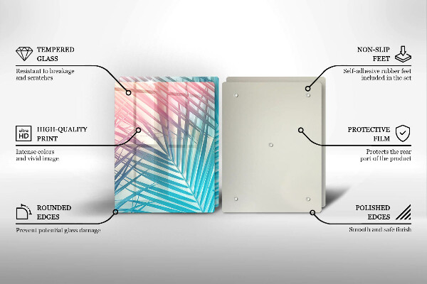 Tampa de parede do fogão a gás Folhas em tons pastel