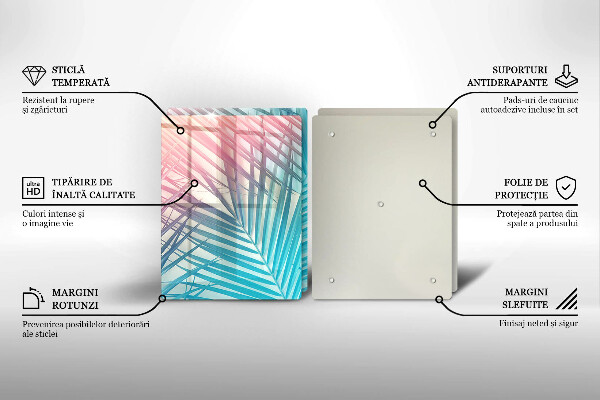 Tampa de parede do fogão a gás Folhas em tons pastel