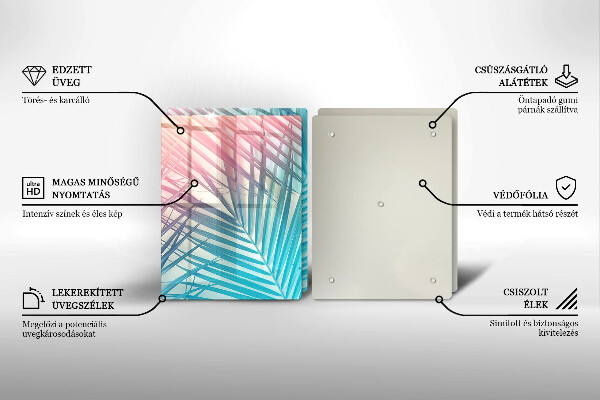 Tampa de parede do fogão a gás Folhas em tons pastel