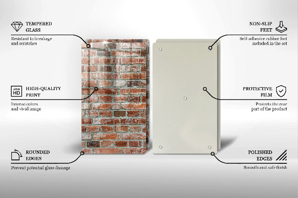 Tampa de parede do fogão a gás Parede de tijolos antigos
