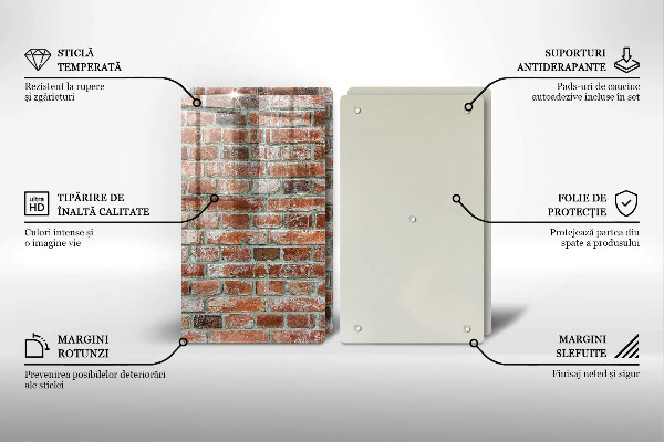 Tampa de parede do fogão a gás Parede de tijolos antigos