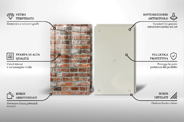 Tampa de parede do fogão a gás Parede de tijolos antigos