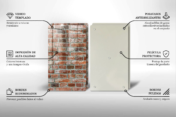 Tampa de parede do fogão a gás Parede de tijolos antigos