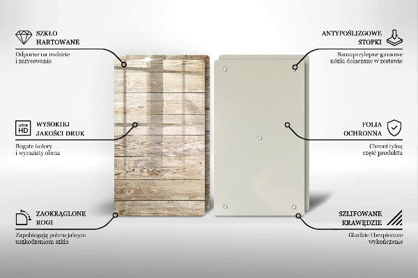 Tampa de parede do fogão a gás Tábuas de madeira