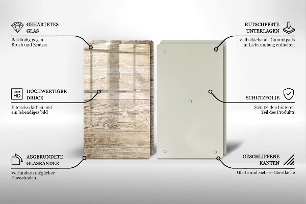 Tampa de parede do fogão a gás Tábuas de madeira