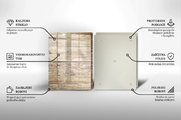 Tampa de parede do fogão a gás Tábuas de madeira