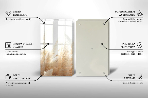 Tampa de parede do fogão a gás Grama dos pampas