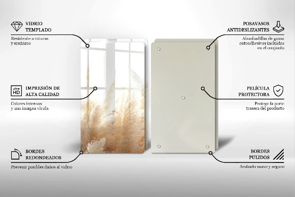 Tampa de parede do fogão a gás Grama dos pampas