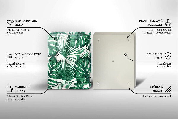 Tampa de parede do fogão a gás Folhas de monstera